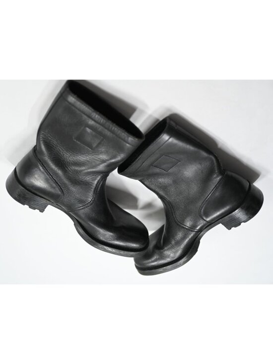 Vintage Miu Miu Peco Leather FW99 Riding Boots in Black main image 8